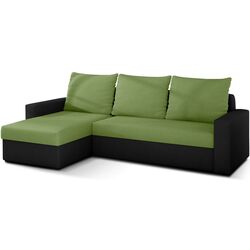 Canapea de colt Eltap Livio Alova 42/Alova 04 (Green/Black)