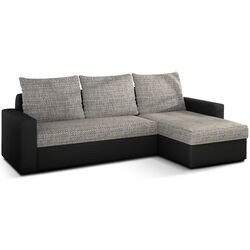 Canapea de colt Eltap Livio Berlin 01/Soft 11 (Gray/Black)