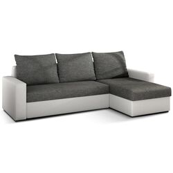 Диван угловой Eltap Livio Sawana 05/Soft 17 (Dark Gray/White)