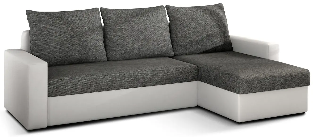 Диван угловой Eltap Livio Sawana 05/Soft 17 (Dark Gray/White)