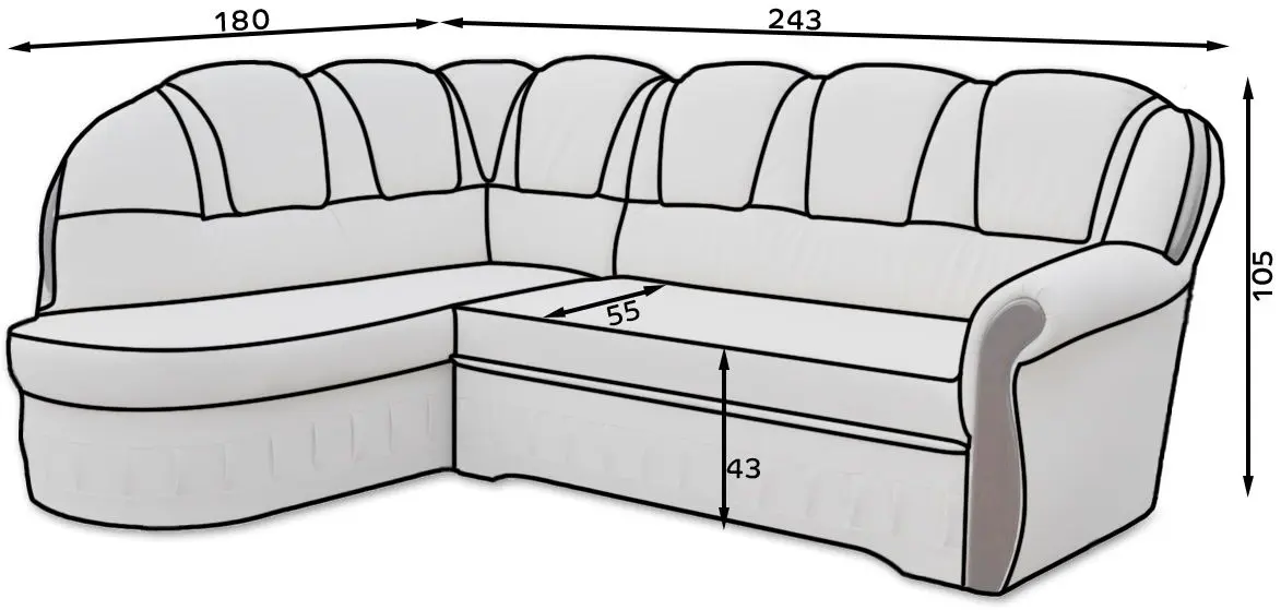 Диван угловой Eltap Lord Monolith 77 Left (Blue)