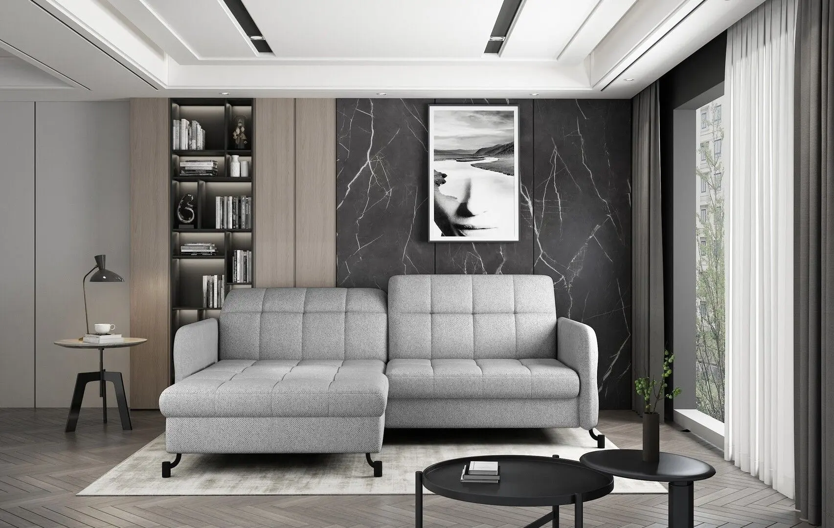 Canapea de colt Eltap Lorelle Grande 81 Right (Gray Light) - 4