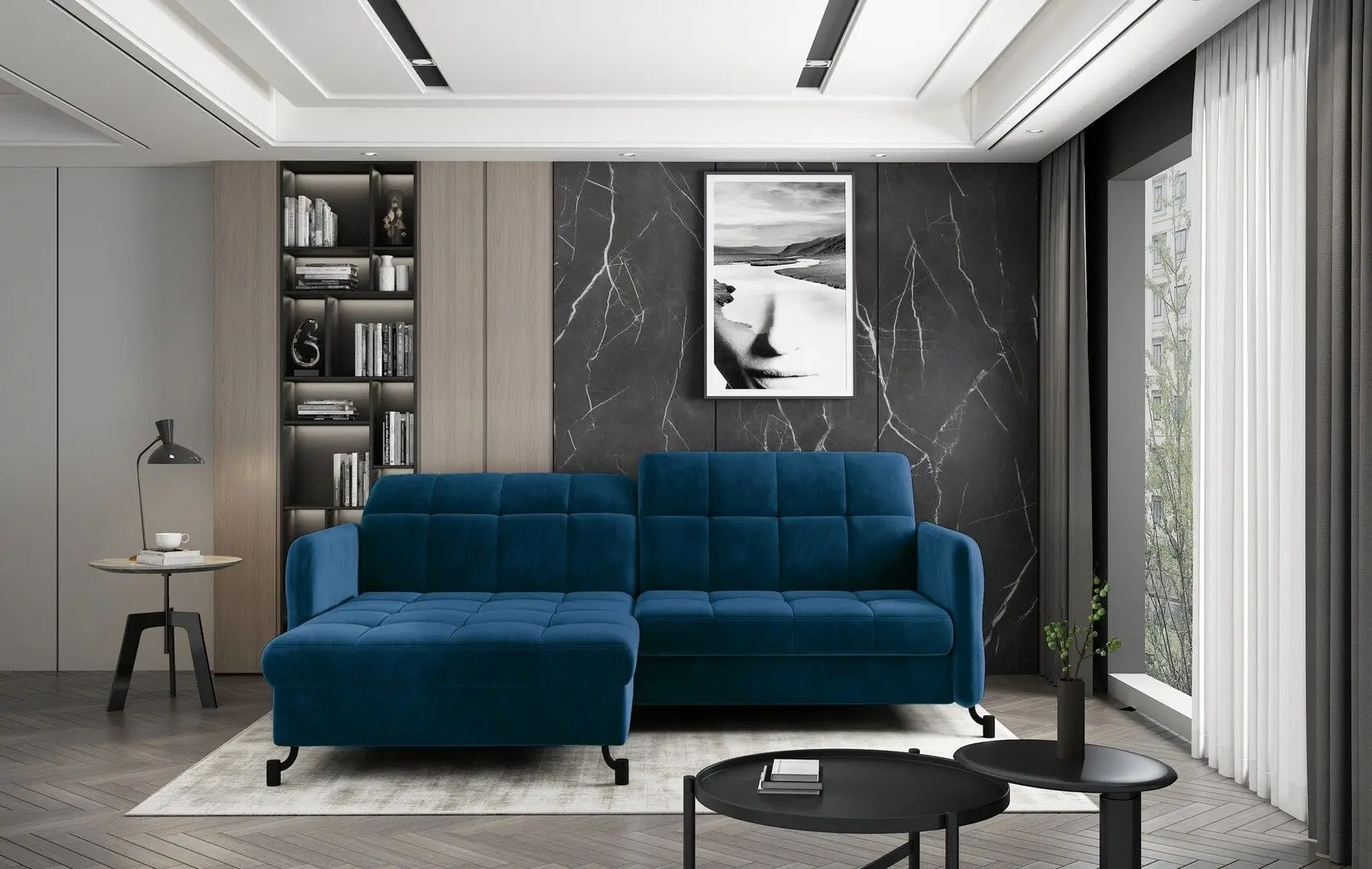 Canapea de colt Eltap Lorelle Kronos 09 Right (Blue)