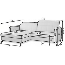 Canapea de colt Eltap Lorelle Left Riviera 59 (Burgundy) Thumb