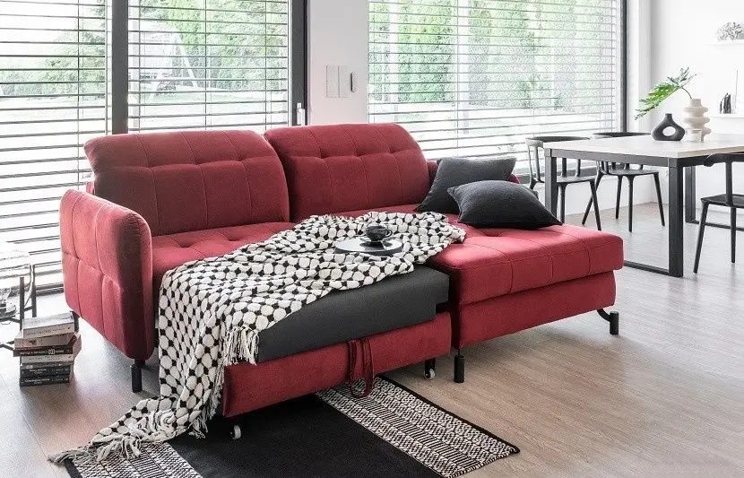 Canapea de colt Eltap Lorelle Left Riviera 59 (Burgundy)