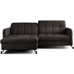 Canapea de colt Eltap Lorelle Matt Velvet 29 Left (Brown Dark)