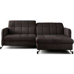 Canapea de colt Eltap Lorelle Matt Velvet 29 Right (Brown Dark)