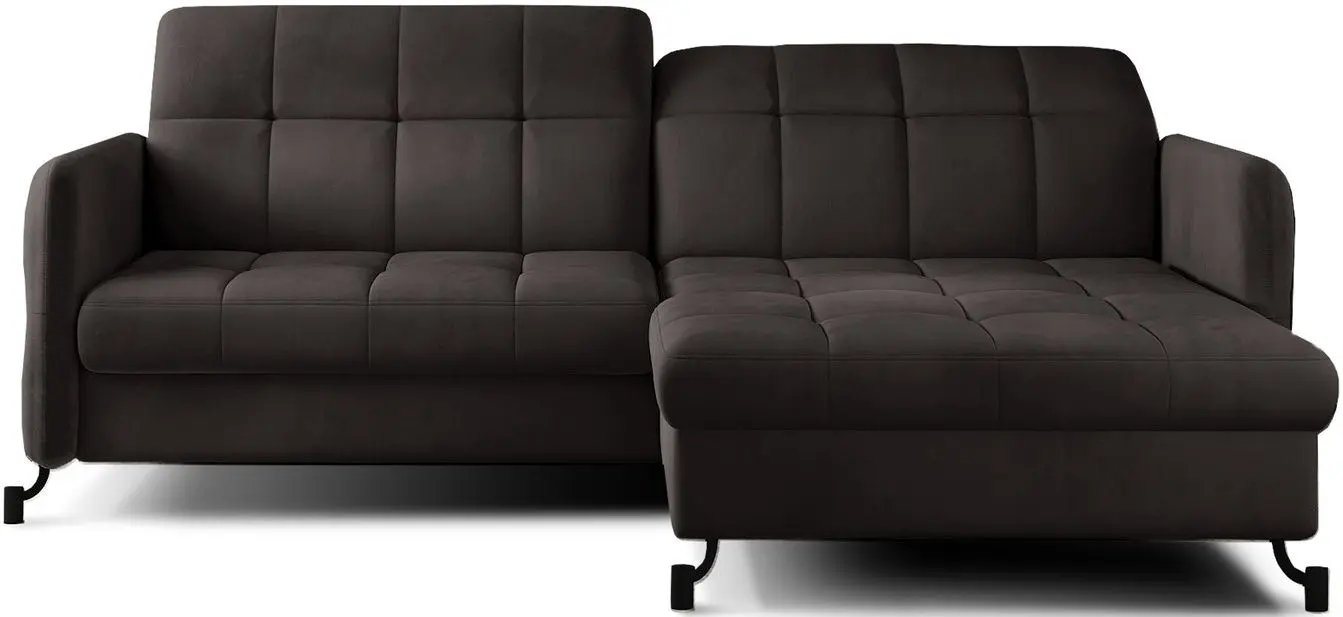 Canapea de colt Eltap Lorelle Matt Velvet 29 Right (Brown Dark)