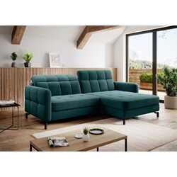 Canapea de colt Eltap Lorelle Matt Velvet 75 Left (Turquoise Dark) Thumb