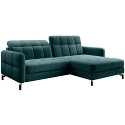 Canapea de colt Eltap Lorelle Matt Velvet 75 Right (Turquoise Dark)