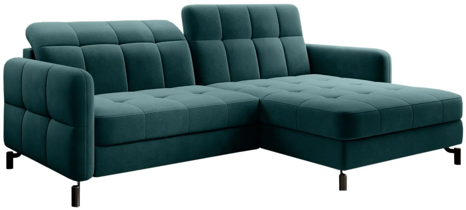 Canapea de colt Eltap Lorelle Matt Velvet 75 Right (Turquoise Dark)