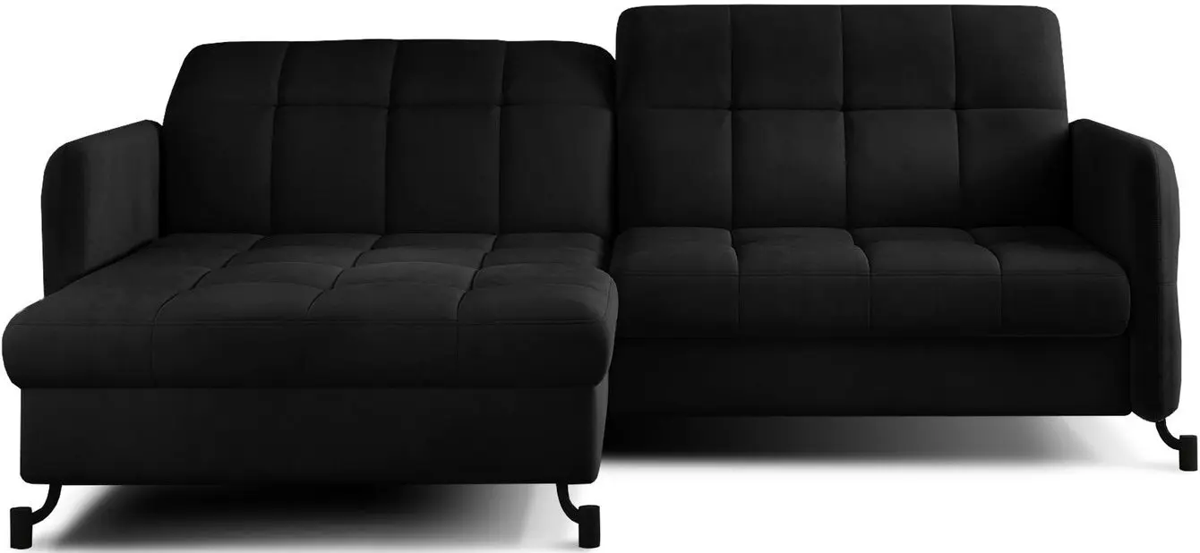 Canapea de colt Eltap Lorelle Matt Velvet 99 Left (Black)
