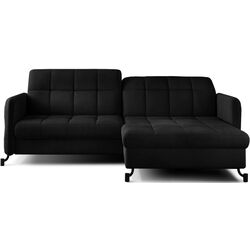 Canapea de colt Eltap Lorelle Matt Velvet 99 Right (Black)