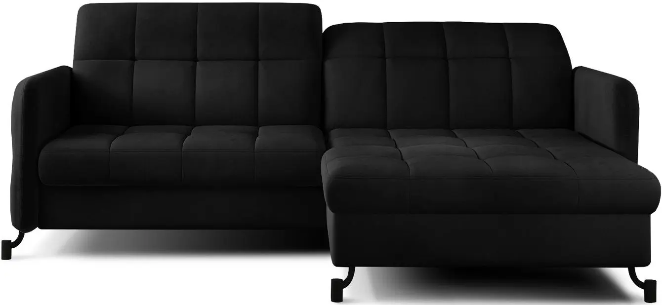 Canapea de colt Eltap Lorelle Matt Velvet 99 Right (Black)