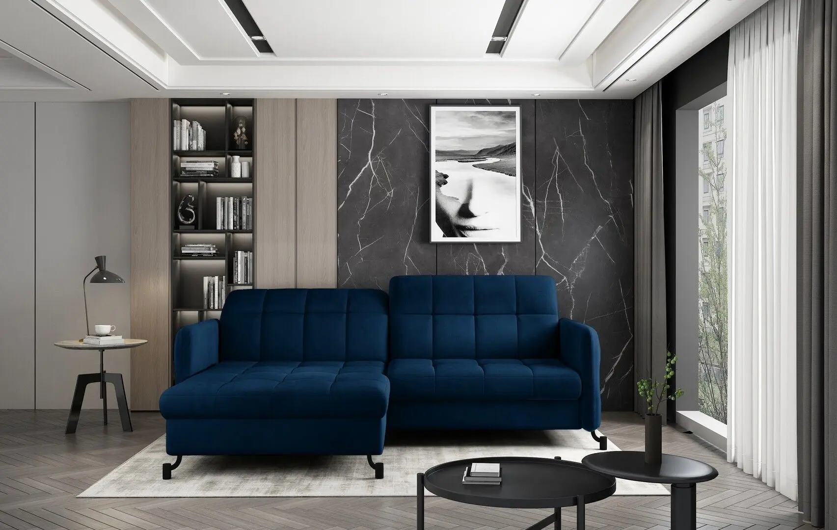 Диван угловой Eltap Lorelle Monolith 77 Right (Blue)