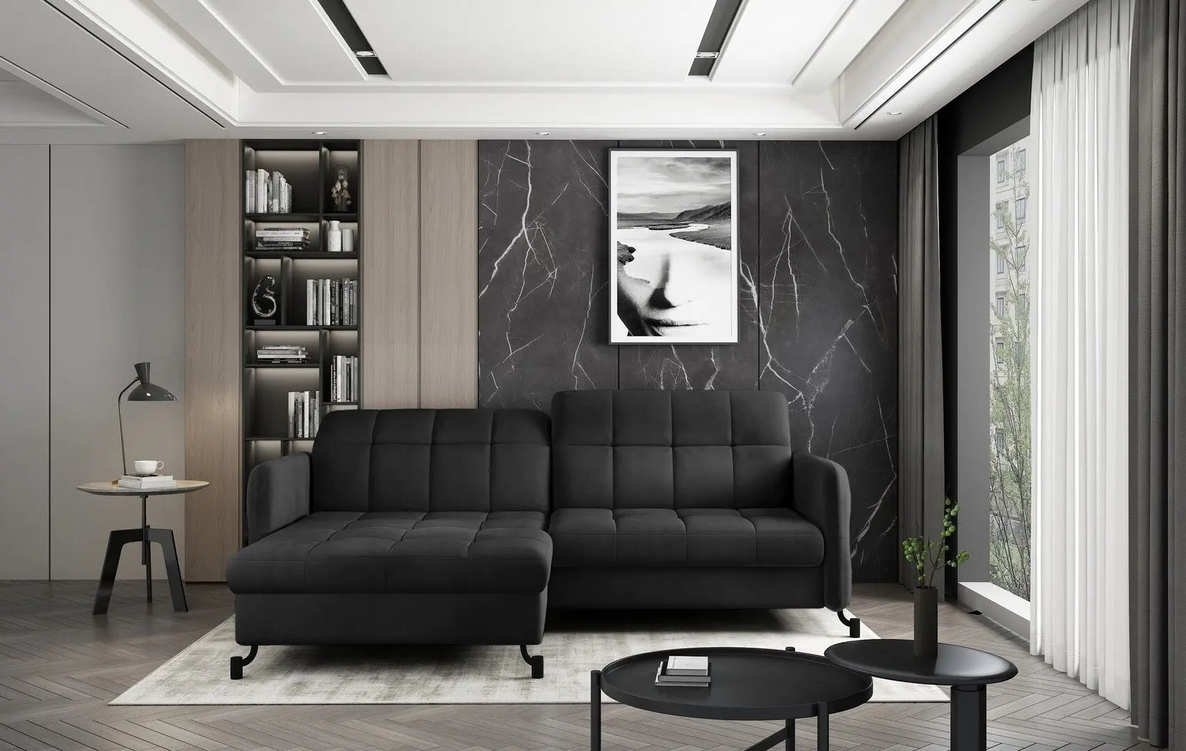 Диван угловой Eltap Lorelle Monolith 97 Right (Dark Graphite)