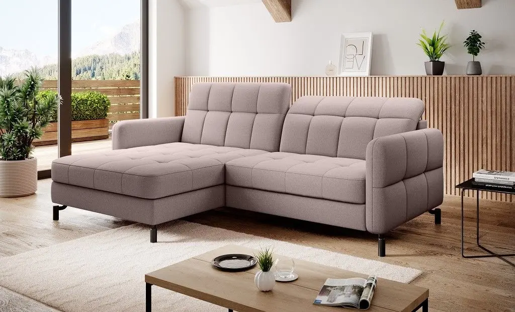 Canapea de colt Eltap Lorelle Omega 91 Left (Powdery Pink)