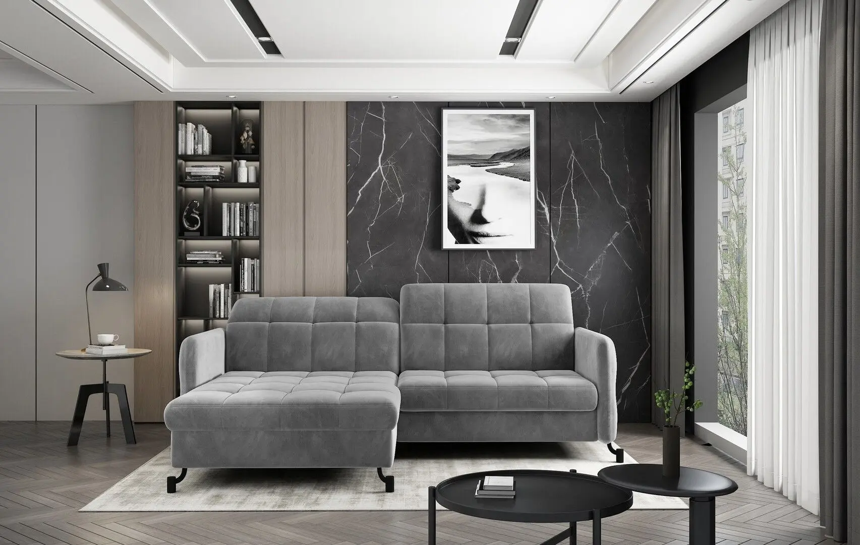 Canapea de colt Eltap Lorelle Paros 05 Right (Gray Light) - 3