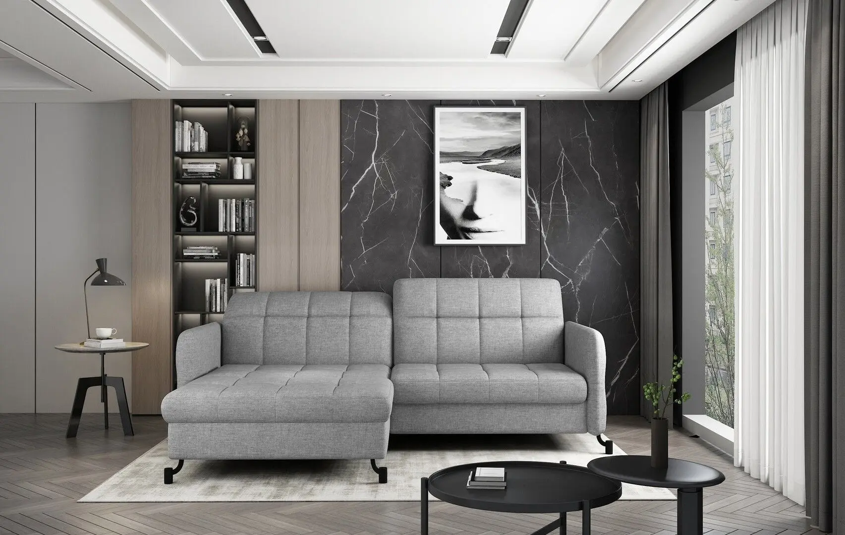 Canapea de colt Eltap Lorelle Sawana 21 Right (Gray) - 2