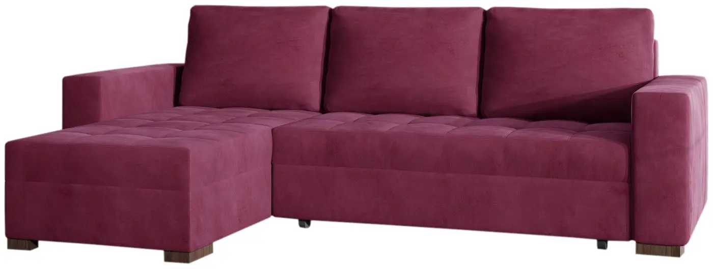Canapea de colt Eltap Newark Matt Velvet 68 (Burgundy)