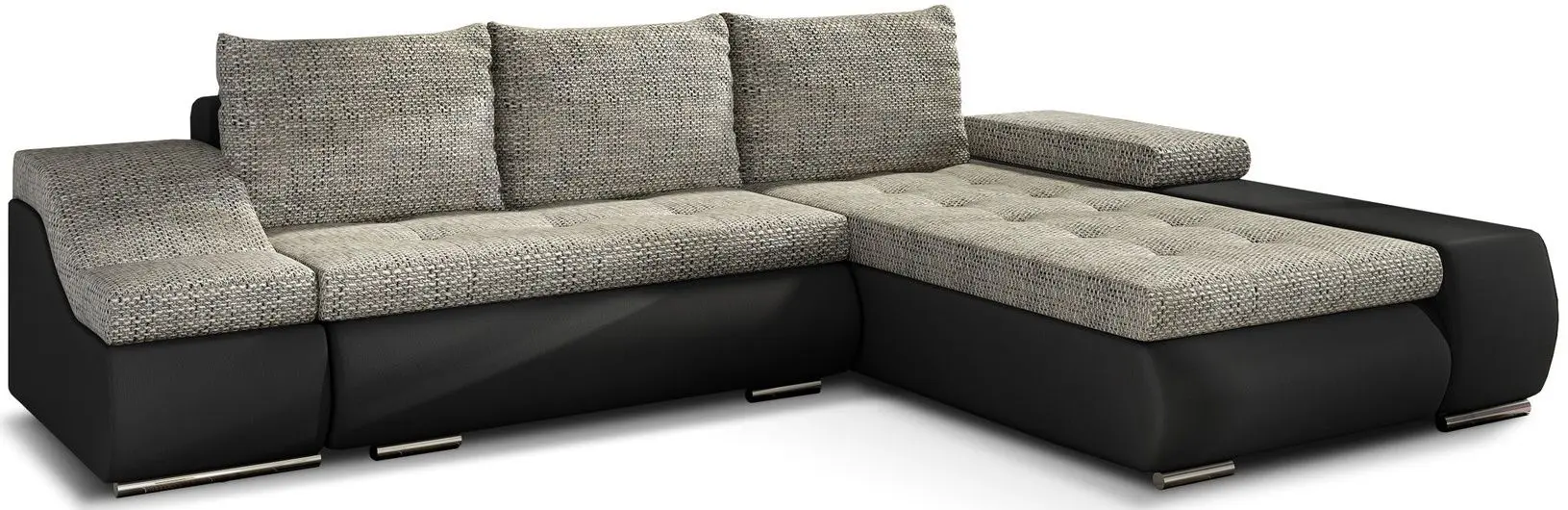 Canapea de colt Eltap Ontario Berlin 01/Soft 11 Right (Gray/Black)