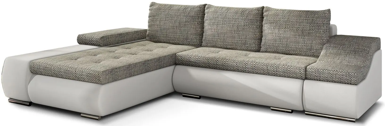 Диван угловой Eltap Ontario Berlin 01/Soft 17 Left (Gray/White)