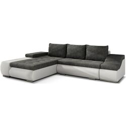 Диван угловой Eltap Ontario Berlin 02/Soft 17 Left (Black/White)