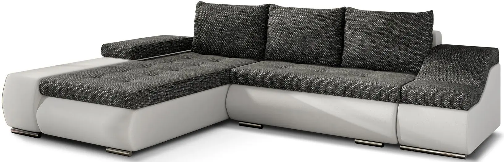 Диван угловой Eltap Ontario Berlin 02/Soft 17 Left (Black/White)