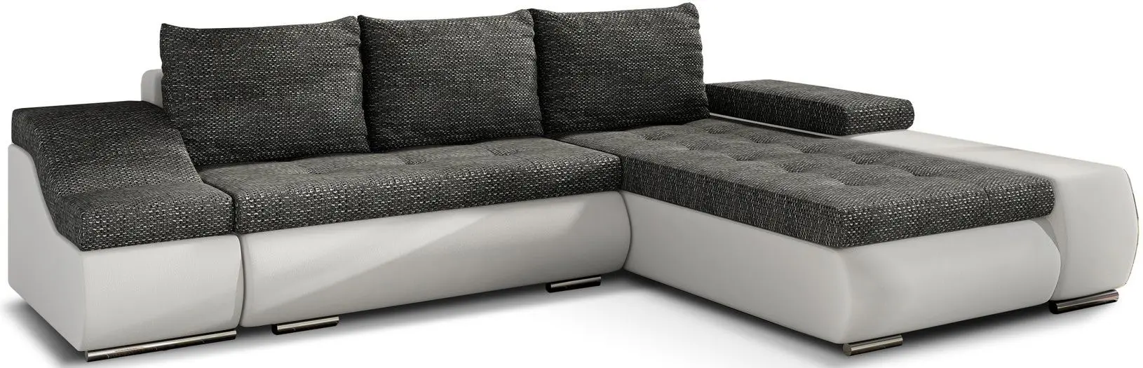 Диван угловой Eltap Ontario Berlin 02/Soft 17 Right (Black/White)