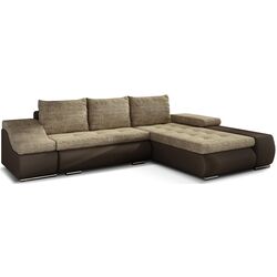 Canapea de colt Eltap Ontario Berlin 03/Soft 66 Right (Beige/Brown Dark)