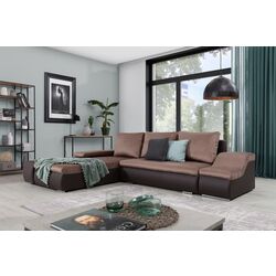 Canapea de colt Eltap Ontario Left Monolith 09/Soft 66 (Brown Light/Brown)