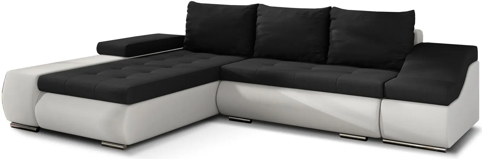 Диван угловой Eltap Ontario Sawana 14/Soft 17 Left (Black/White)