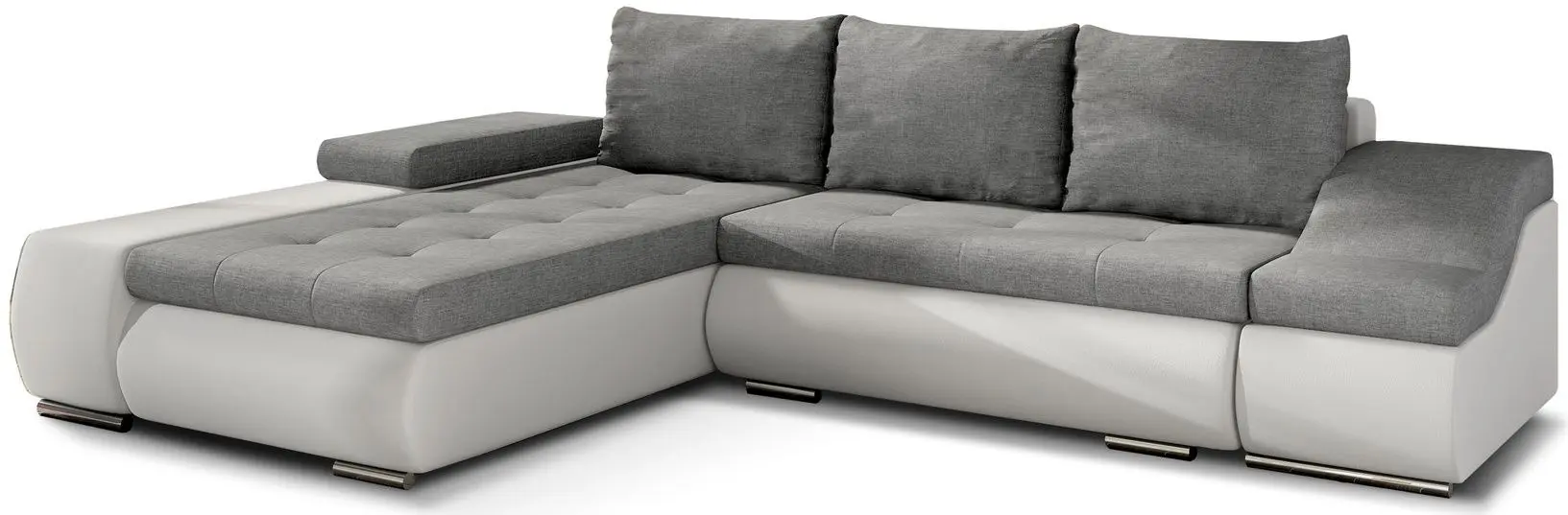 Диван угловой Eltap Ontario Sawana 21/Soft 17 Left (Gray/White)