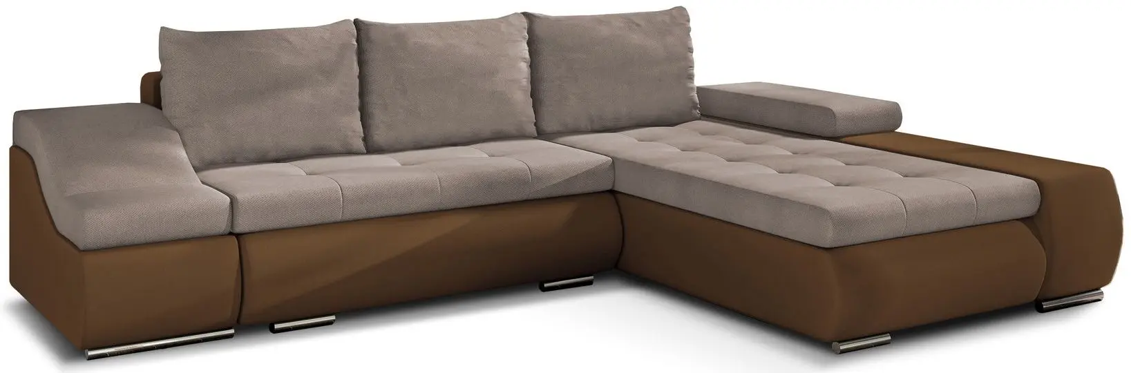 Canapea de colt Eltap Ontario Soro 13/Soft 15 Right (Beige/Brown Light)