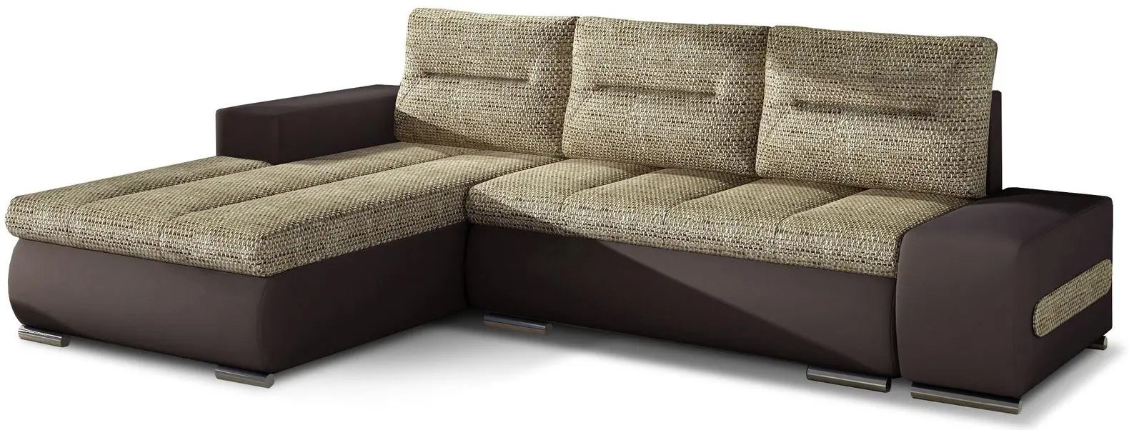 Canapea de colt Eltap Ottavio Berlin 03/Soft 66 Left (Beige/Brown Dark)