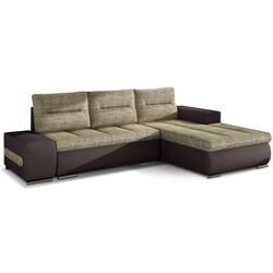 Canapea de colt Eltap Ottavio Berlin 03/Soft 66 Right (Beige/Brown Dark)
