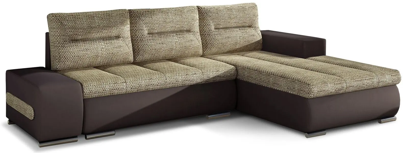Canapea de colt Eltap Ottavio Berlin 03/Soft 66 Right (Beige/Brown Dark)
