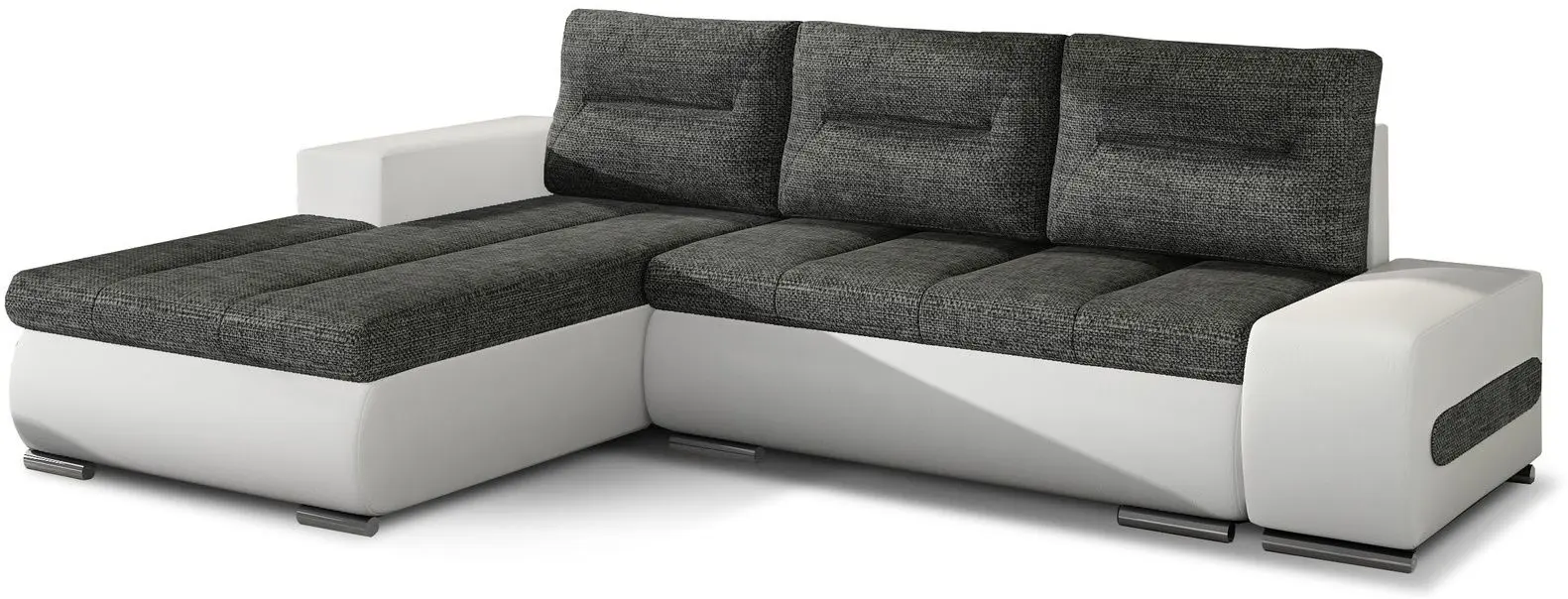 Canapea de colt Eltap Ottavio Sawana 05/Soft 17 Left (Gray Dark/White)