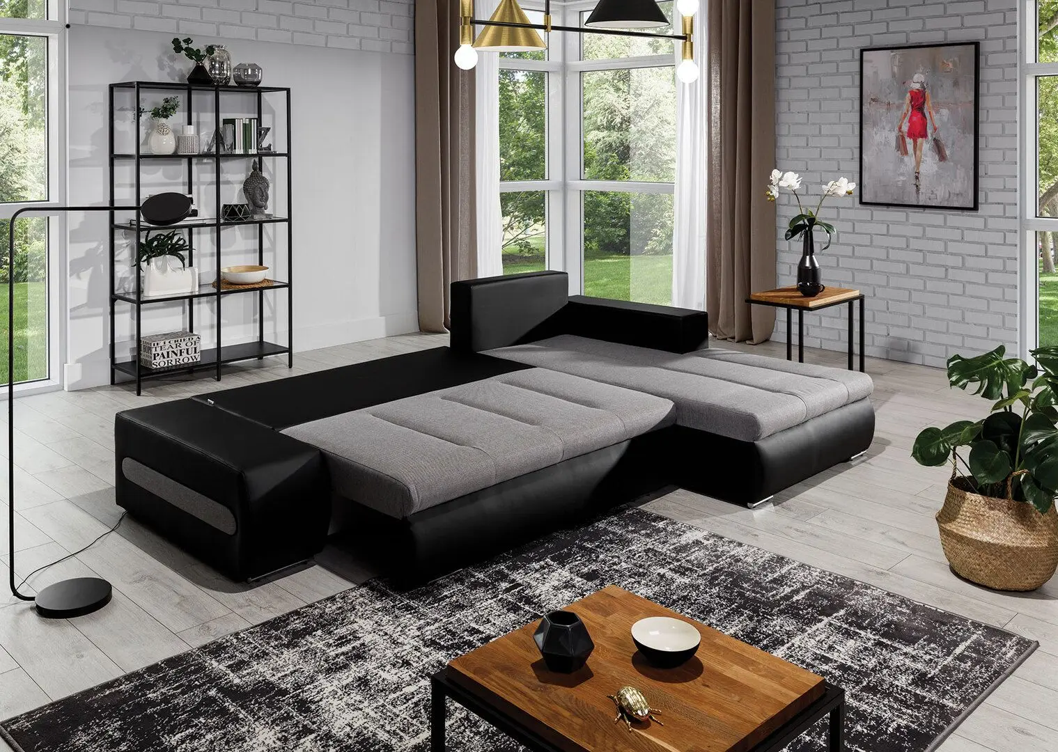 Canapea de colt Eltap Ottavio Sawana 21/Soft 11 Left (Gray/Black) - 5