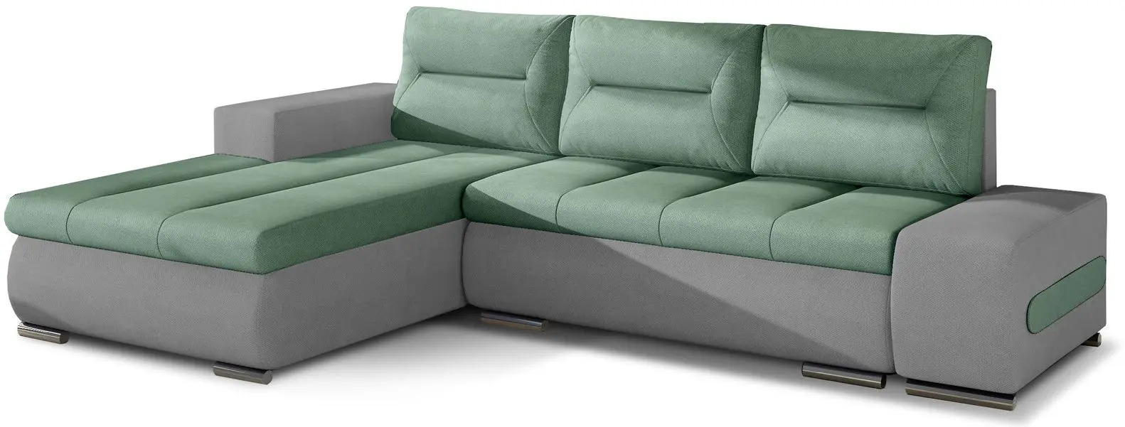Canapea de colt Eltap Ottavio Soro 34/Soro 83 Left (Green/Gray Light)