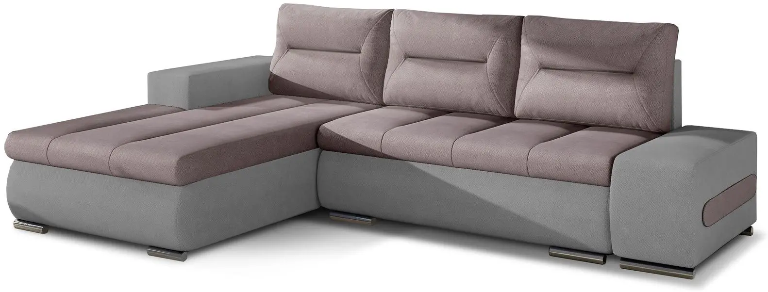 Canapea de colt Eltap Ottavio Soro 61/Soro 83 Left (Pink/Gray Light)