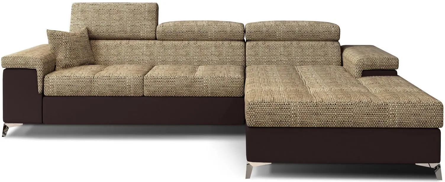 Диван угловой Eltap Ricardo Berlin 03/Soft 66 Right (Beige/Brown Dark)