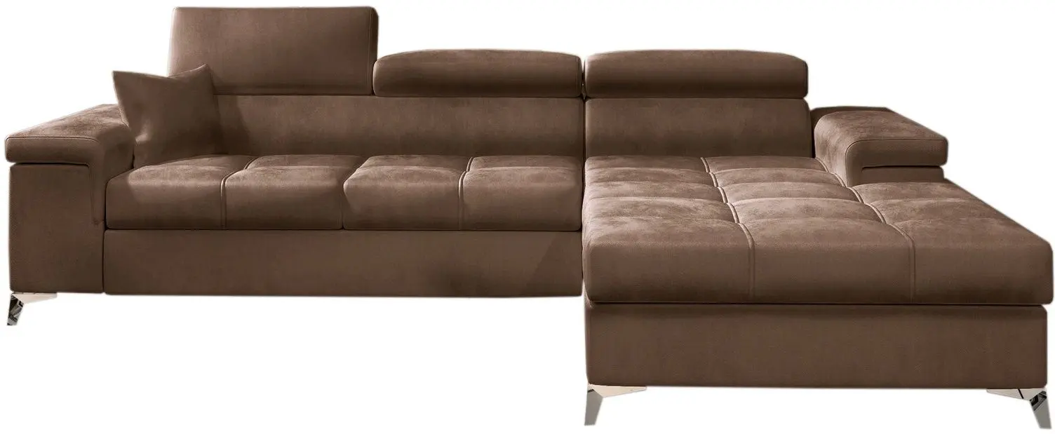 Canapea de colt Eltap Ricardo Monolith 09 Right (Brown Light)