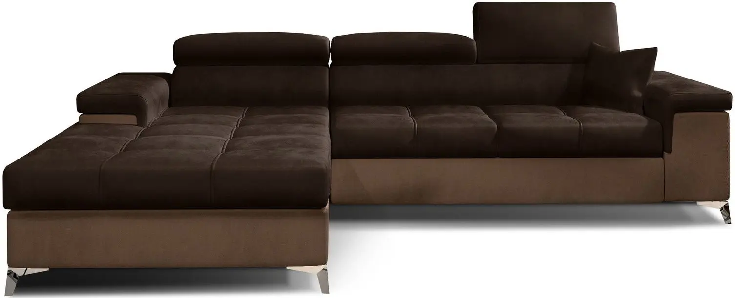 Canapea de colt Eltap Ricardo Monolith 29/Monolith 09 Left (Brown Dark/Brown Light)