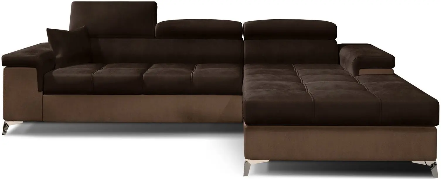 Canapea de colt Eltap Ricardo Monolith 29/Monolith 09 Right (Brown Dark/Brown Light)