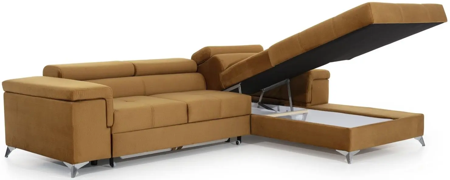 Canapea de colt Eltap Ricardo Monolith 48 Right (Mustard)