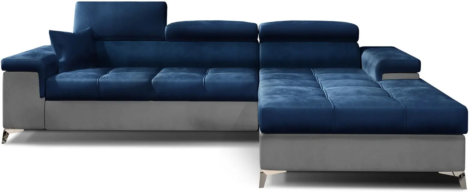 Диван угловой Eltap Ricardo Monolith 77/Monolith 84 Right (Blue/Gray Light)