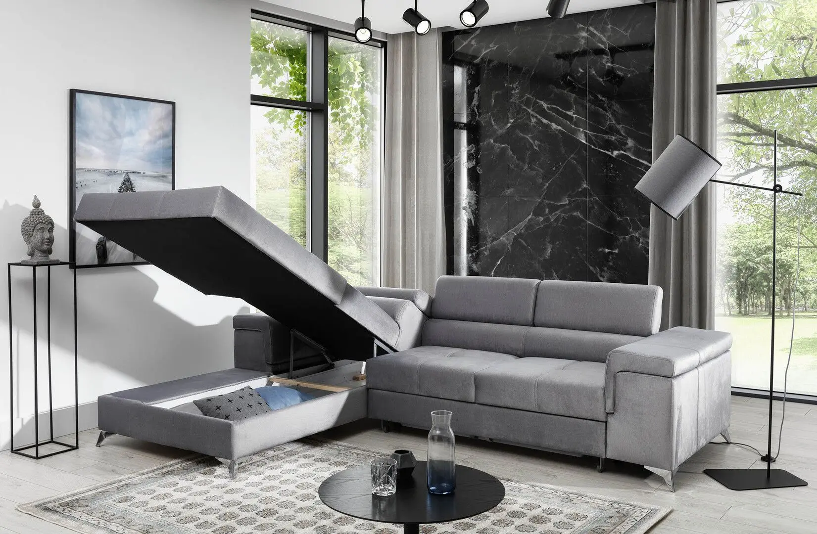 Диван угловой Eltap Ricardo Monolith 84 Right (Gray Light) - 7