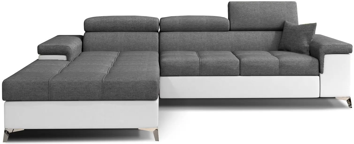 Диван угловой Eltap Ricardo Sawana 05/Soft 17 Left (Gray Dark/White)