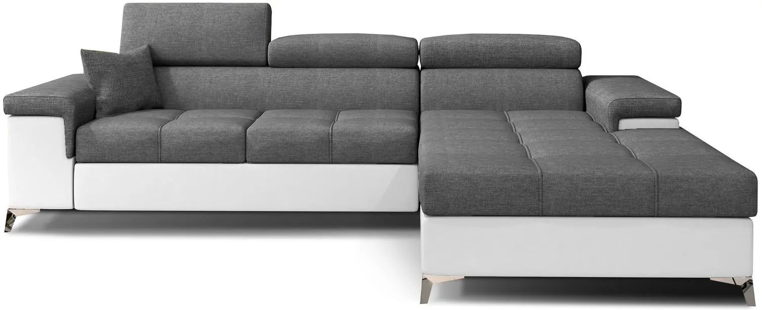 Canapea de colt Eltap Ricardo Sawana 05/Soft 17 Right (Gray Dark/White)